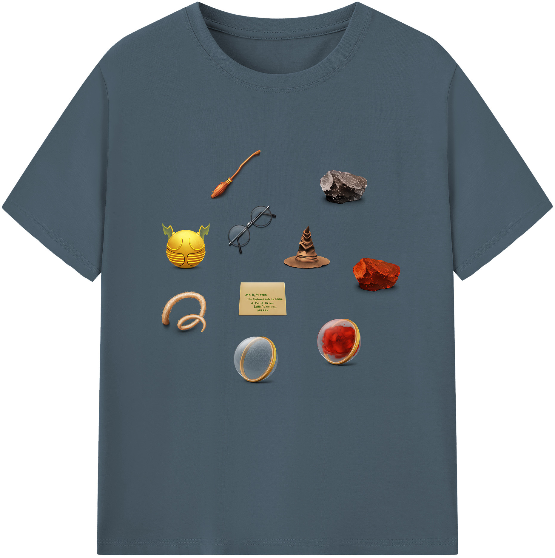 （画像用） Harry Potter ハリー・ポッターシリーズ 綿100％半袖Tシャツ（フロントプリント）
